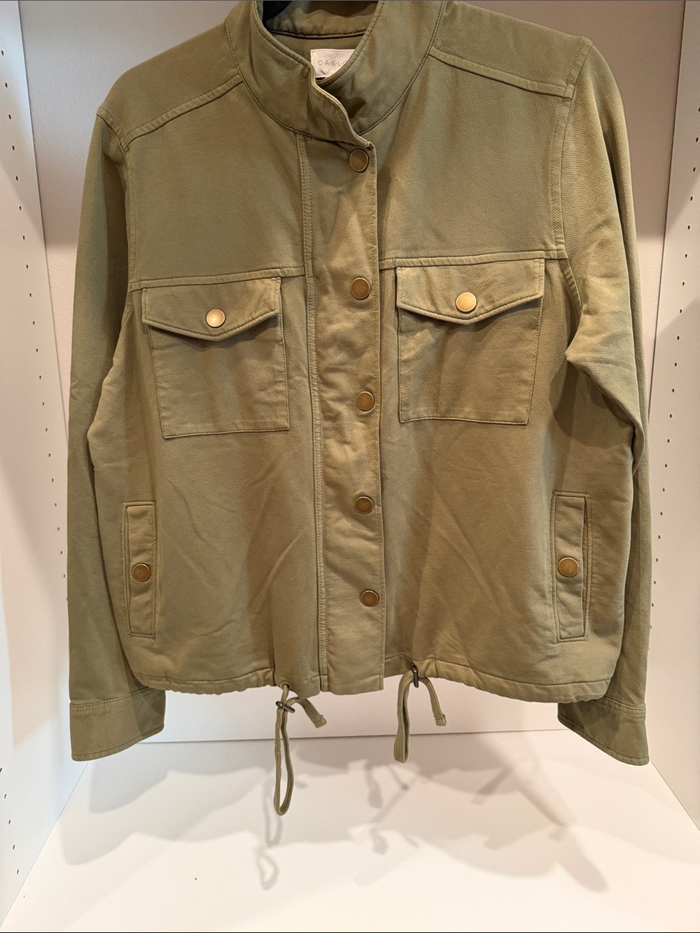 Caslon Olive Green Drawcord Utility Jacket